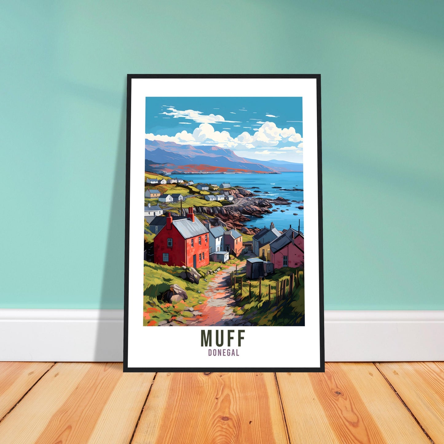 Muff Donegal Travel Print Wall Art Muff Wall Hanging Home Décor Dublin Gift Art Lovers Irish Art Lover Gift Donegal Print Donegal Artwork