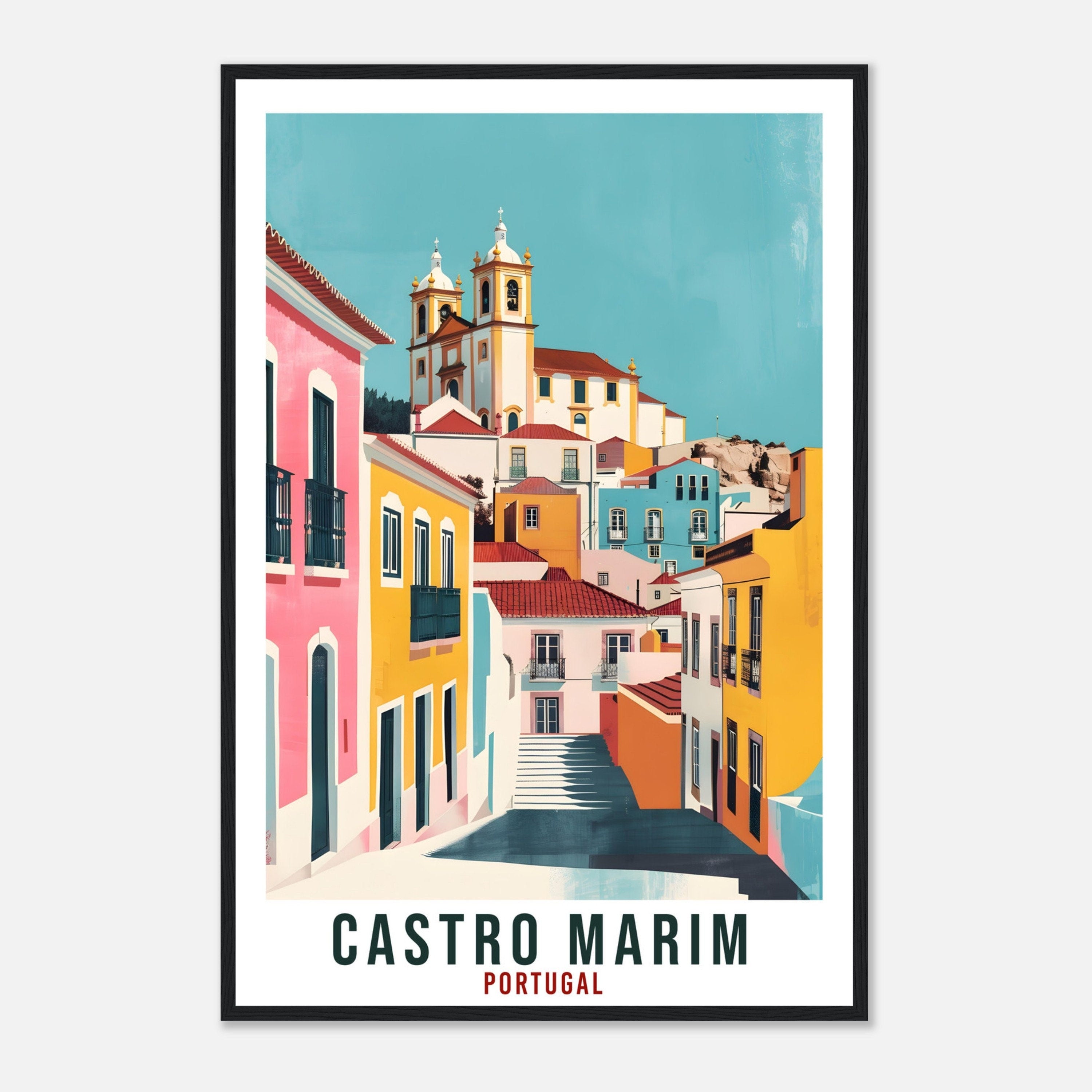 Castro Marim Travel Print Portugal Wall Art Wall Hanging Home Décor Castro Marim Gift Portugal Landmark Artwork Gift Portugal Travel Poster