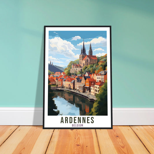Ardennes Travel Poster Wall Art Ardennes Belgium Home Décor Artwork Wall Hanging Ardennes Art Gifts Ardennes Travel Print Belgian Art Lovers