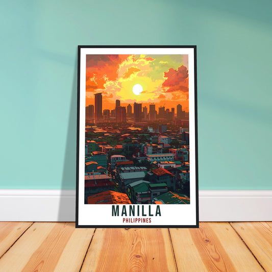 Manilla Philippines Travel Print Wall Art Wall Hanging Home Décor Manilla Gift Landmark Artwork Travel Art Philippines City Travel Poster