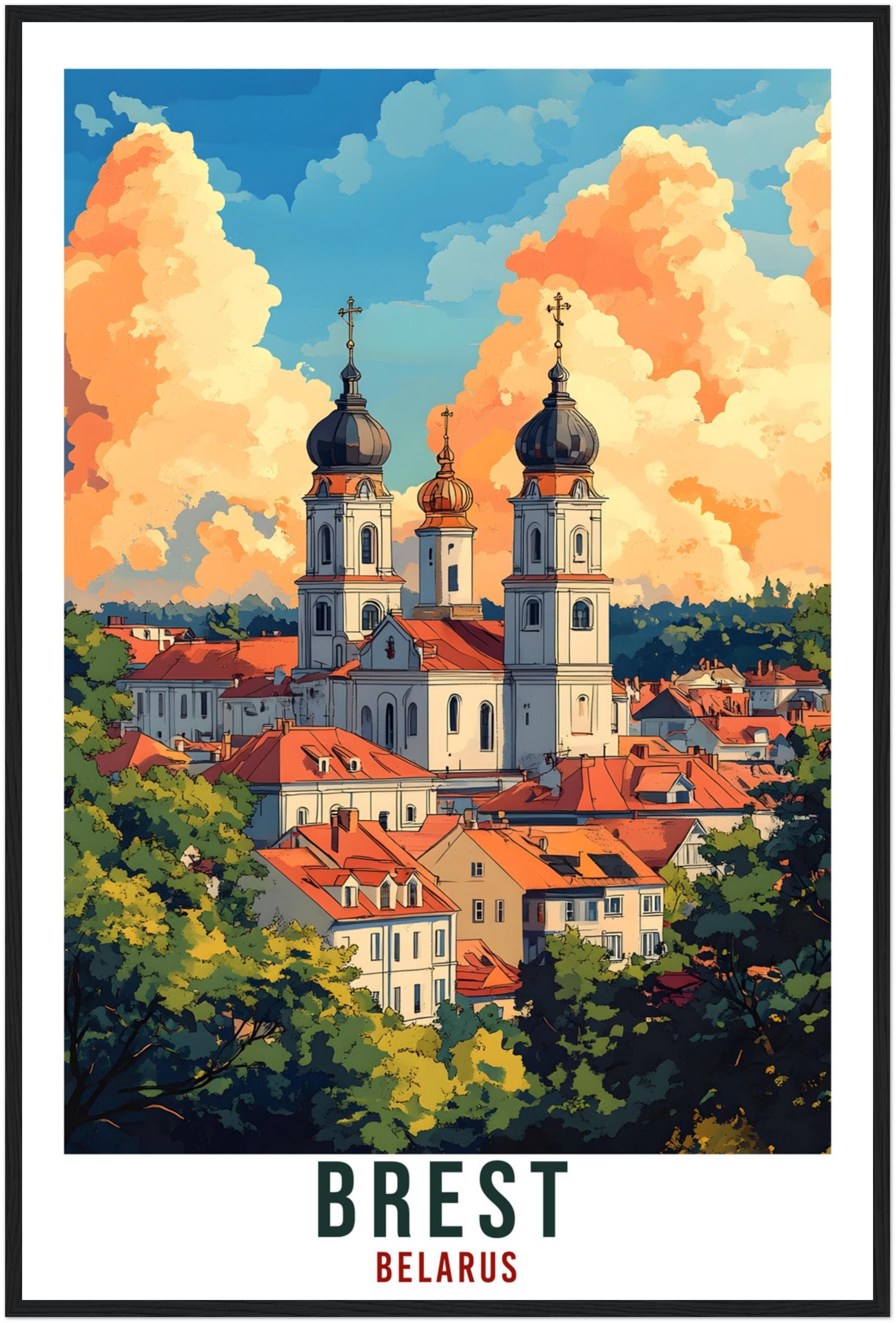 Brest Travel Print Belarus Home Decor Brest Belarus Wall Art Gift Wall Hanging Art Lover Brest Belarusian Artwork Travel Poster Art Belarus