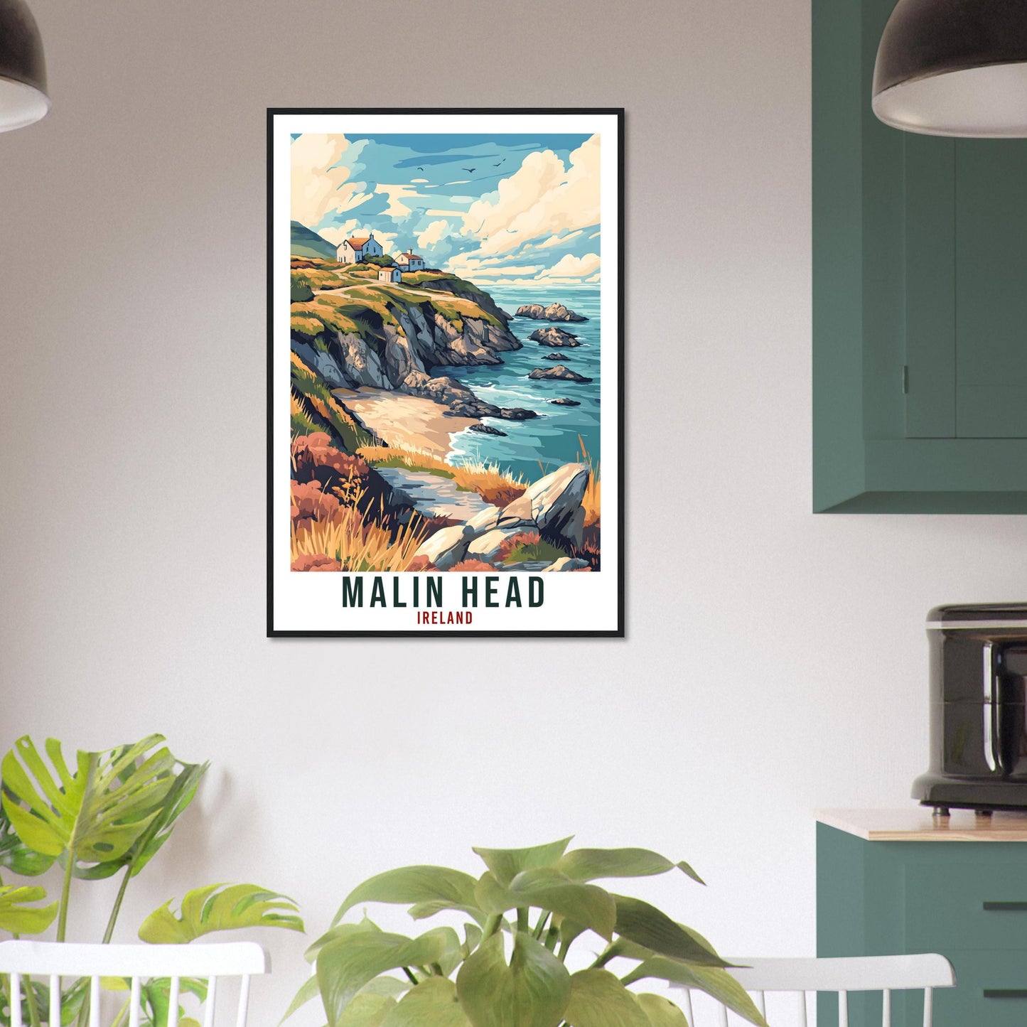 Malin Head Travel Print Ireland Home Decor Malin Head Wall Art Wall Hanging Art Lover Irish Artwork Travel Poster Malin Head Ireland Travel