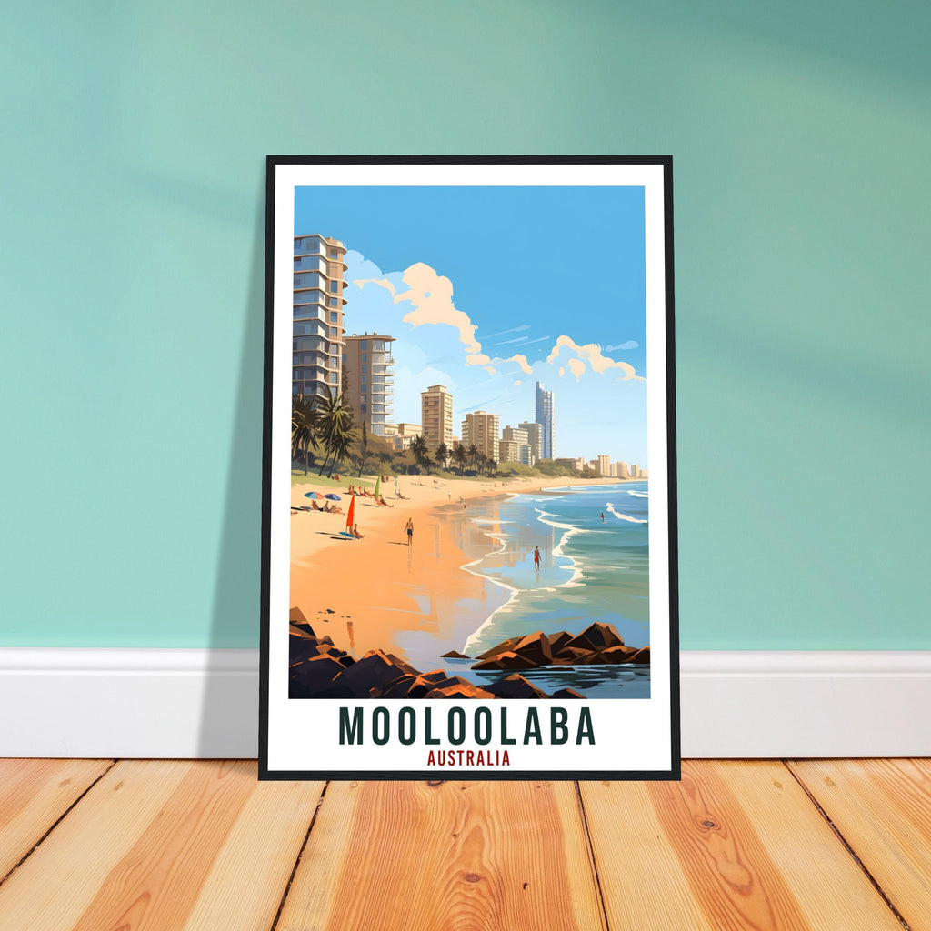 Mooloolaba Travel Poster Wall Art Mooloolaba Australia Home Décor Artwork Wall Hanging Mooloolaba Travel Print Australian Art Lovers Gifts
