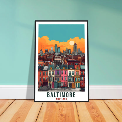 Baltimore Travel Print Maryland Home Decoration USA City Wall Art Gift Wall Hanging Art Lover Maryland Artwork Baltimore Travel Poster
