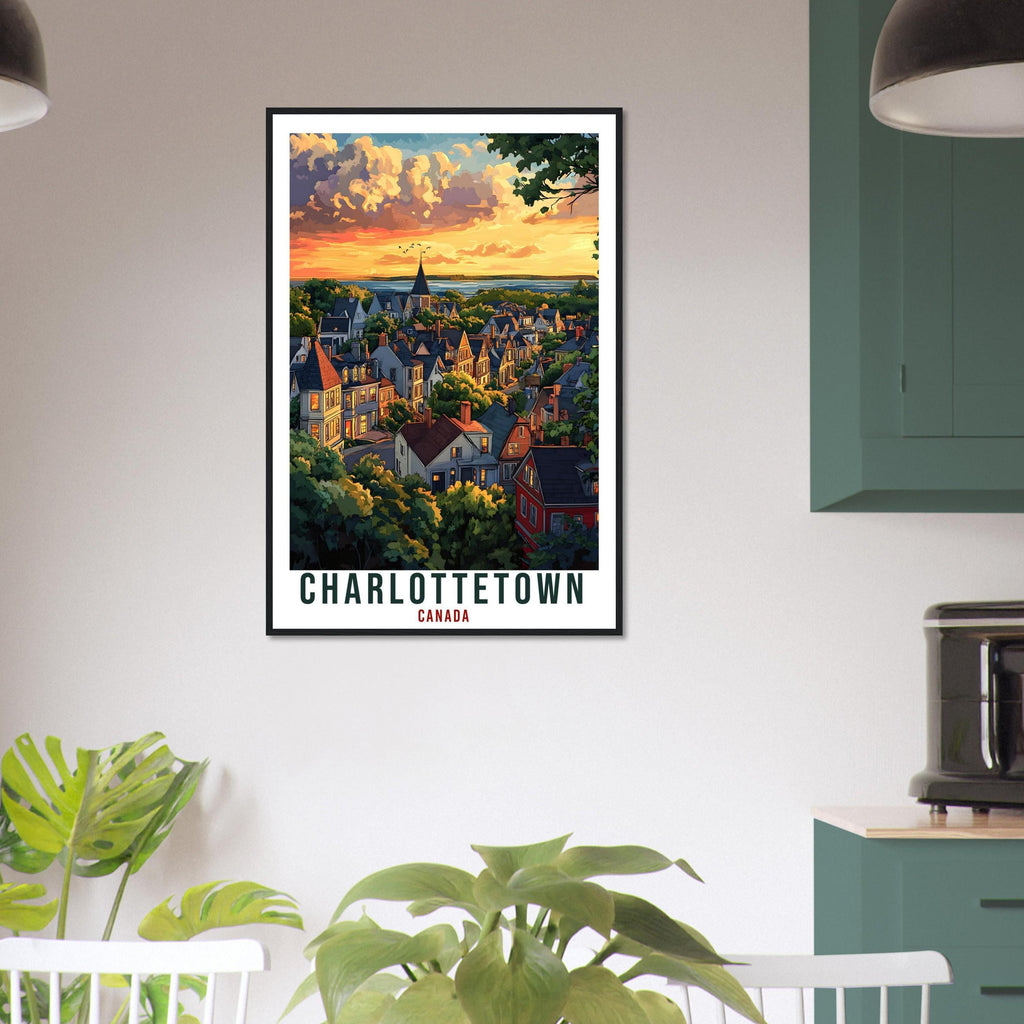 Charlottetown Travel Print Canada Home Decor PLACE Wall Art Gift Wall Hanging Art Lover Charlottetown Canadian Artwork Travel Poster Art