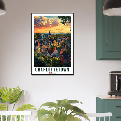 Charlottetown Travel Print Canada Home Decor PLACE Wall Art Gift Wall Hanging Art Lover Charlottetown Canadian Artwork Travel Poster Art