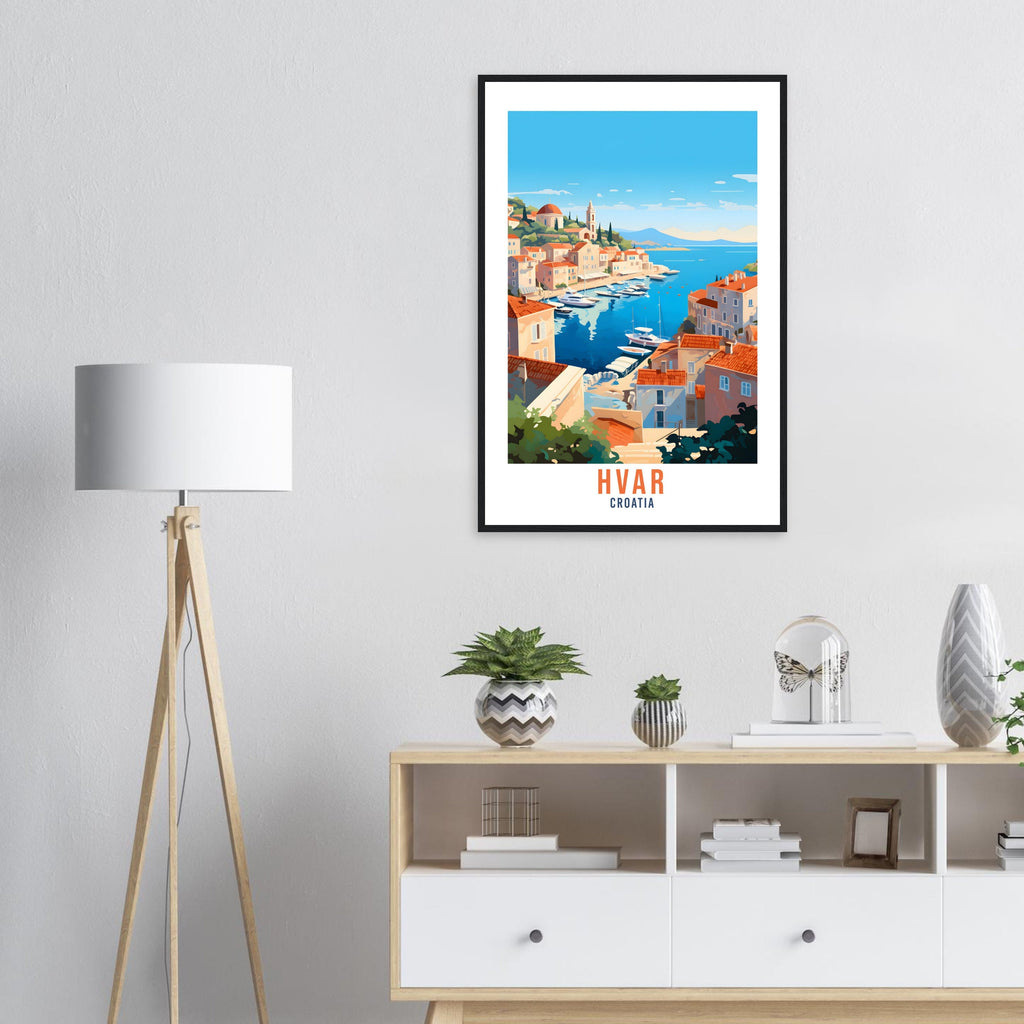 Hvar Croatia Travel Print Croatian Island Wall Art Hvar Wall Hanging Home Décor Croatia Gift Art Lovers Hvar Art Lover Gift Croatia Print
