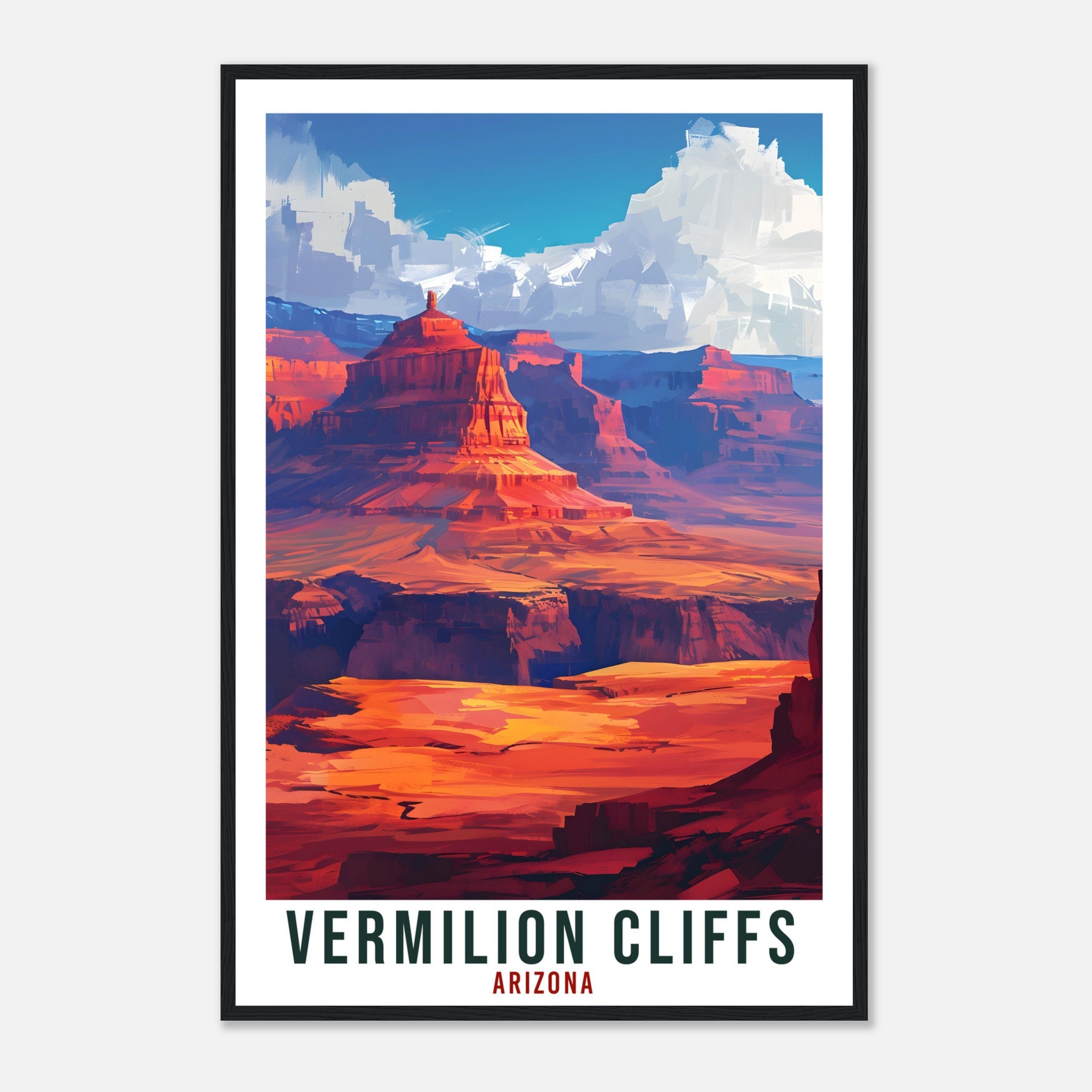 Vermilion Cliffs Travel Print Arizona Home Decor US City Wall Art Gift Wall Hanging Art Lover Arizona Artwork Vermilion Cliffs Travel Poster