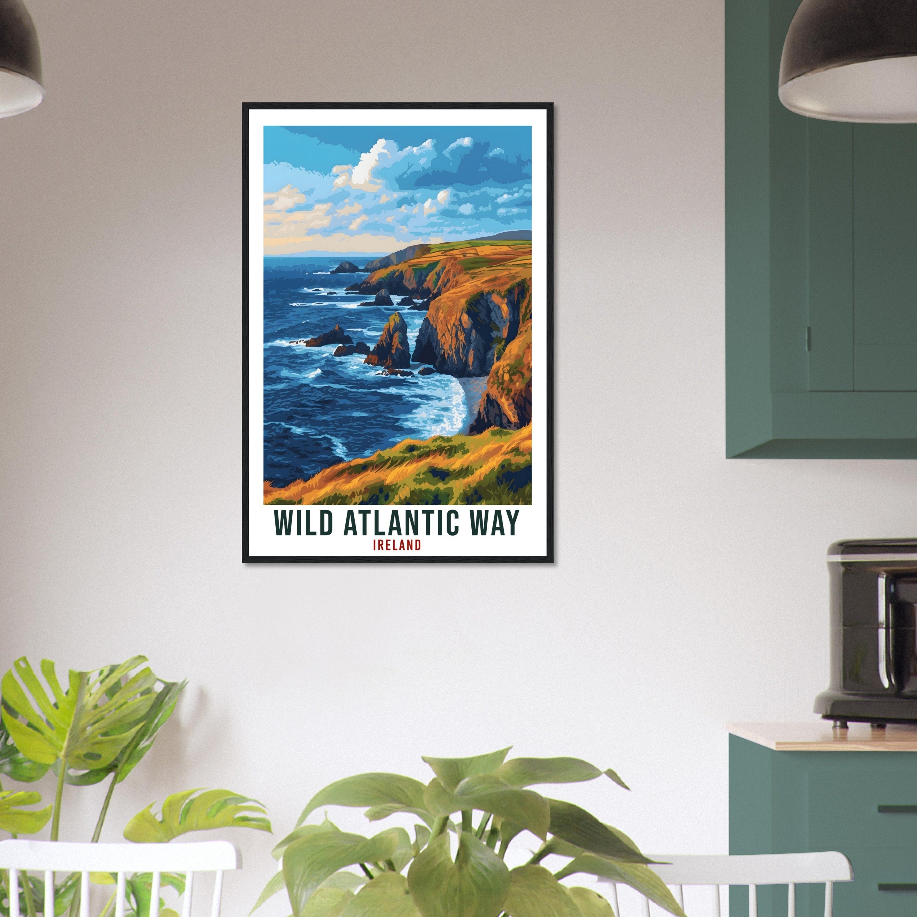 Wild Atlantic Way Travel Print Ireland Home Decoration Wall Art Gift Wall Hanging Art Lover Irish Artwork Wild Atlantic Way Travel Poster