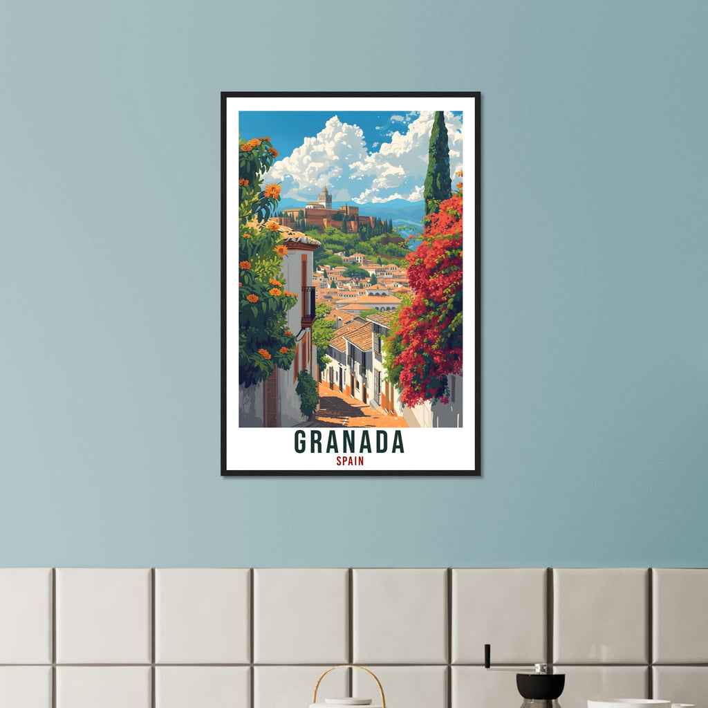 Granada Travel Print Spain Home Decoration Granada Spanish City Wall Art Gift Wall Hanging Art Lover Spain Artwork Granada Travel Poster
