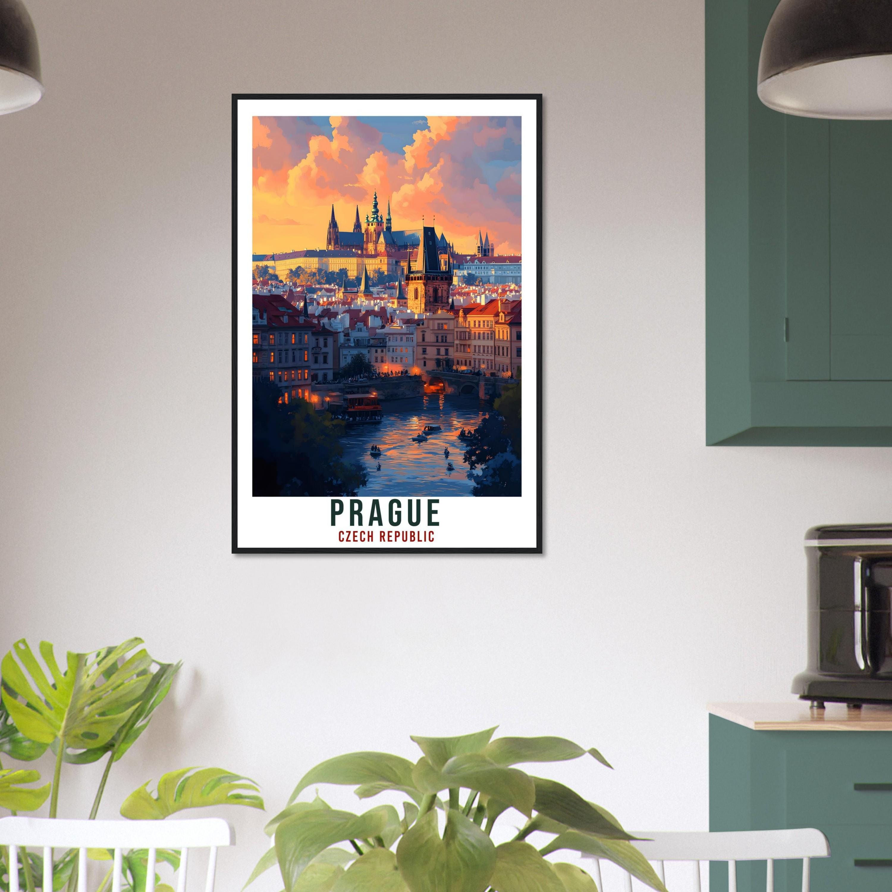 Prague Travel Print Czechia Home Decor Prague Wall Art Gift Wall Hanging Art Lover Prague Czech Republic Artwork Travel Poster Travel Art