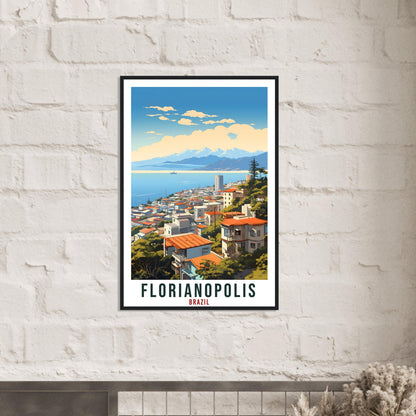 Florianopolis Travel Print Wall Art Florianopolis Brazil Wall Hanging Artwork Art Gifts Florianopolis Travel Poster Brazil City Art Lovers
