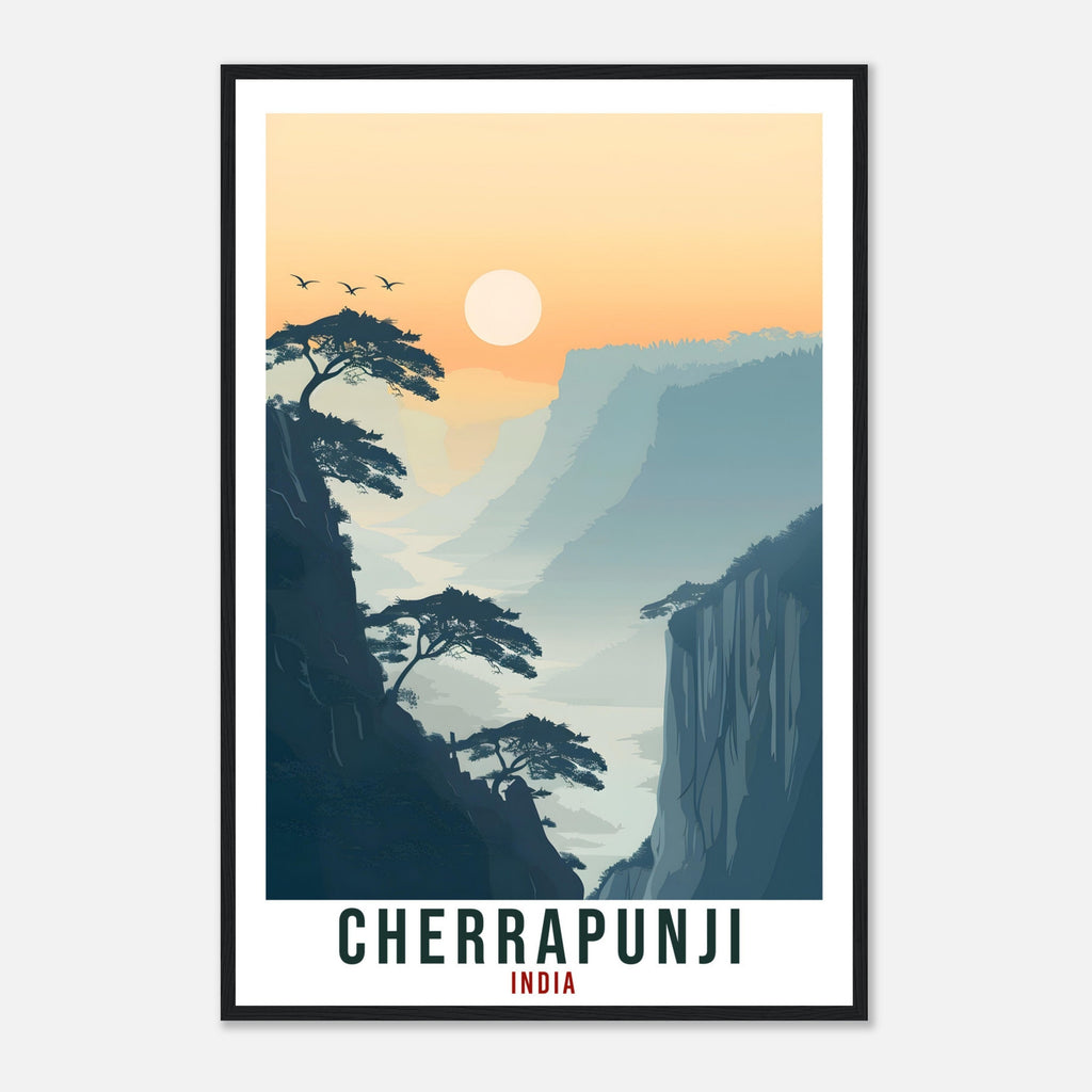 Cherrapunji Travel Print India Home Decoration Wall Art Gift Wall Hanging Art Lover Indian Artwork India Cherrapunji Travel Poster Print