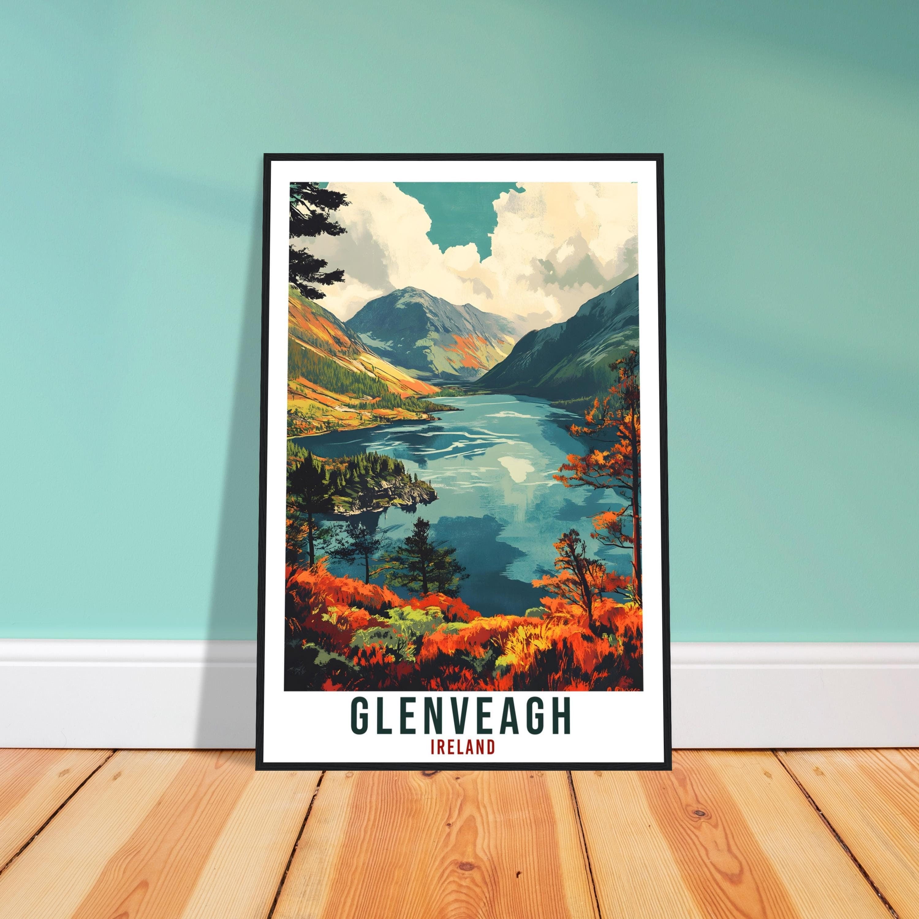 Glenveagh Travel Print Ireland Home Decor Glenveagh Wall Art Wall Hanging Art Lover Irish Artwork Travel Poster Donegal Ireland Travel Art