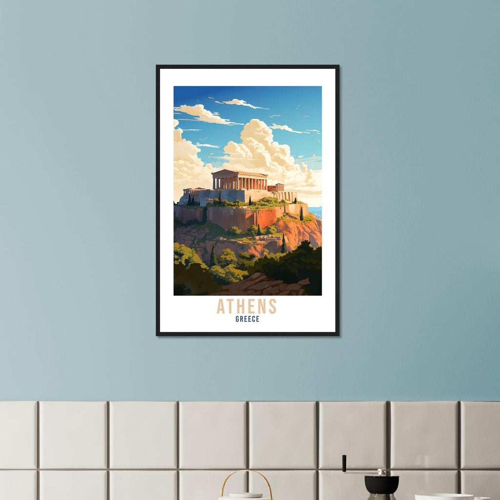 Athens Travel Print Wall Art Athens Greece Artwork Wall Hanging Athens Gift Art Lovers Wall Art Print Athens Greece Wall Poster Greek Art