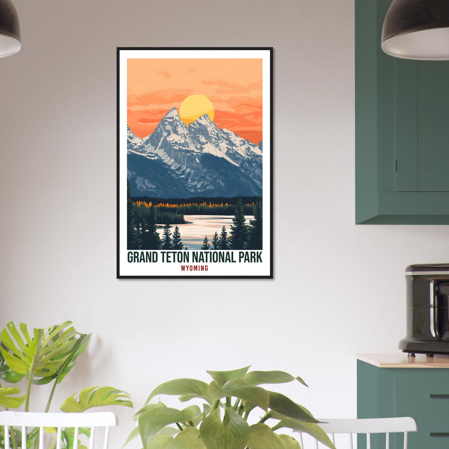 Grand Teton National Park Wyoming USA Travel Print Wall Art Wall Hanging Home Décor Grand Teton Gift Travel Art USA  Artwork Travel Poster