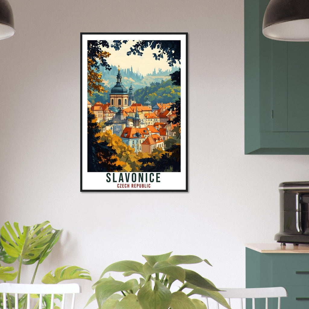 Slavonice Travel Print Czechia Home Decor Slavonice Wall Art Gift Wall Hanging Art Lover Slavonice Czech Republic Artwork Travel Poster Art