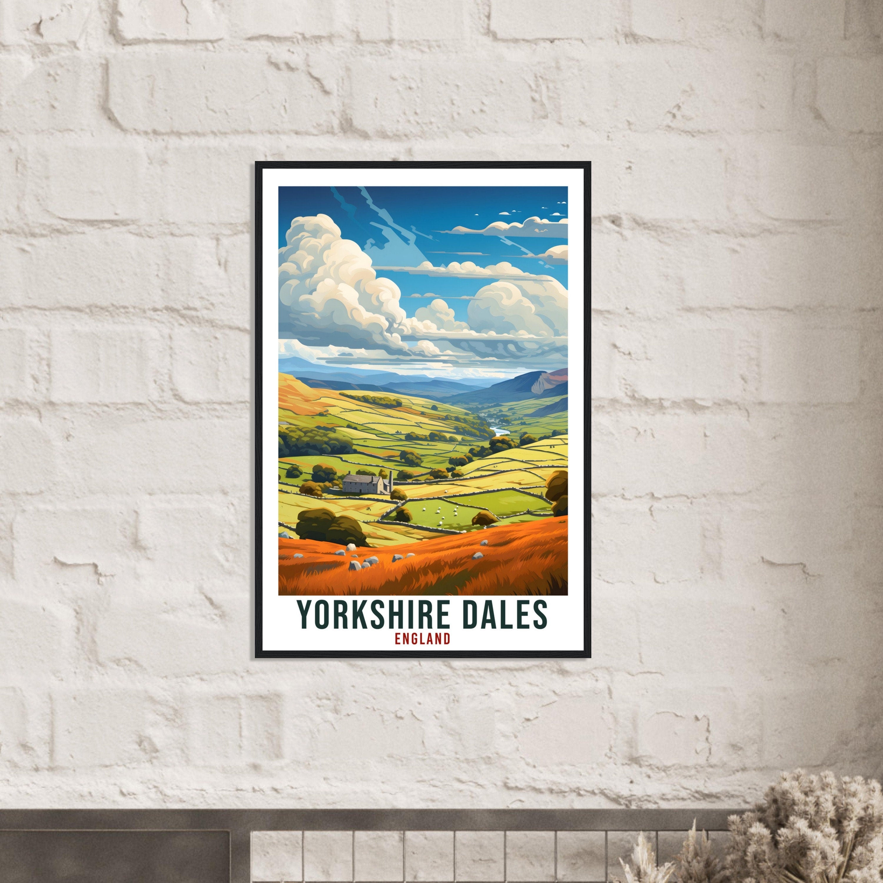 Yorkshire Dales Travel Print English Wall Art Home Decor Wall Hanging Travel Art Gift Yorkshire Dale Travel Poster England Landscape Artwork