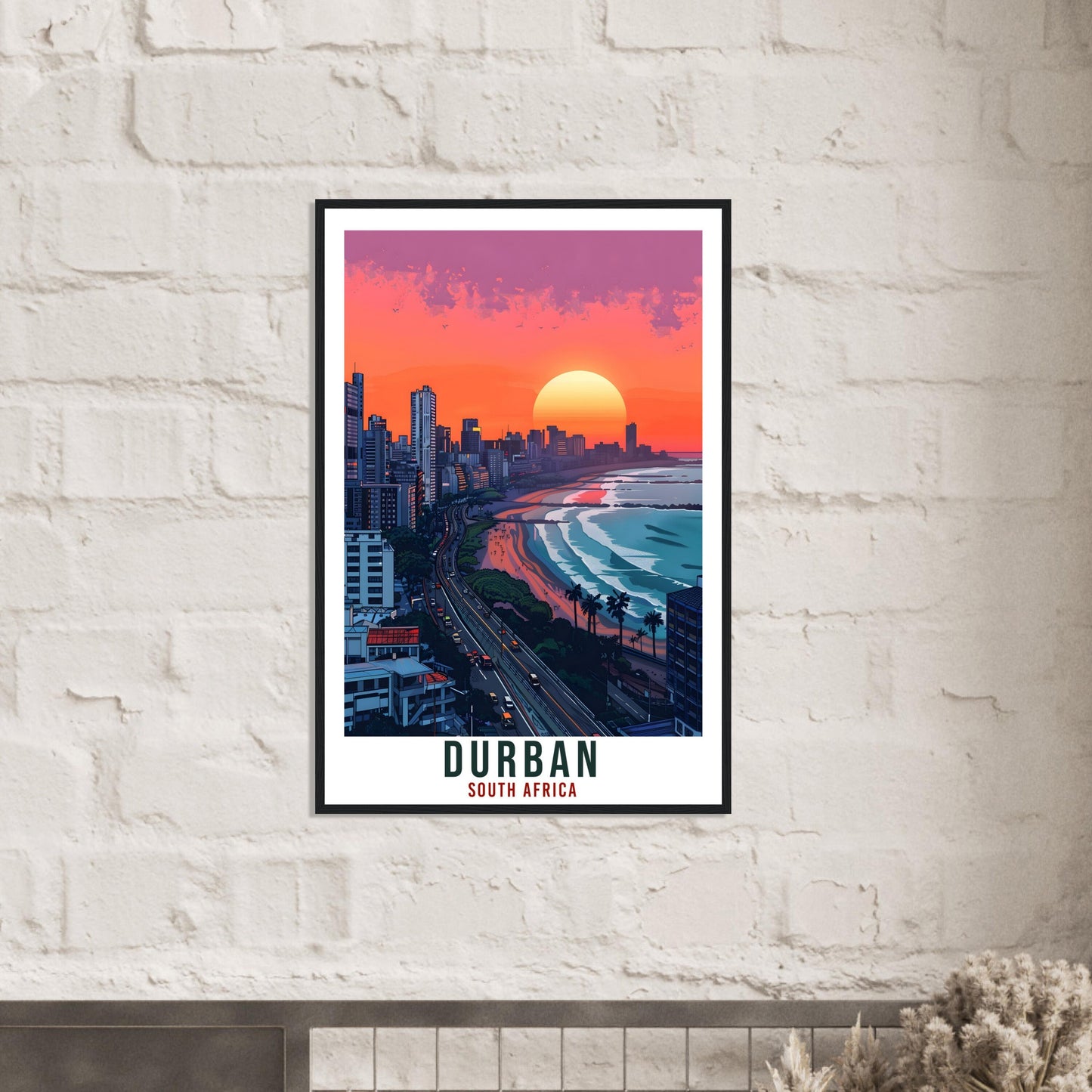 Durban South Africa Travel Print Wall Art Wall Hanging Home Décor Durban Gift Art Lovers Artwork Gift Print South African Landmark Poster