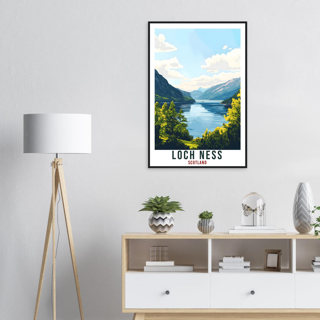 Loch Ness Travel Print Scotland Home Decor Loch Ness Wall Art Wall Hanging Art Lover Scotland Artwork Travel Poster Loch Ness Travel Art