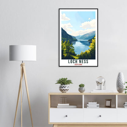Loch Ness Travel Print Scotland Home Decor Loch Ness Wall Art Wall Hanging Art Lover Scotland Artwork Travel Poster Loch Ness Travel Art