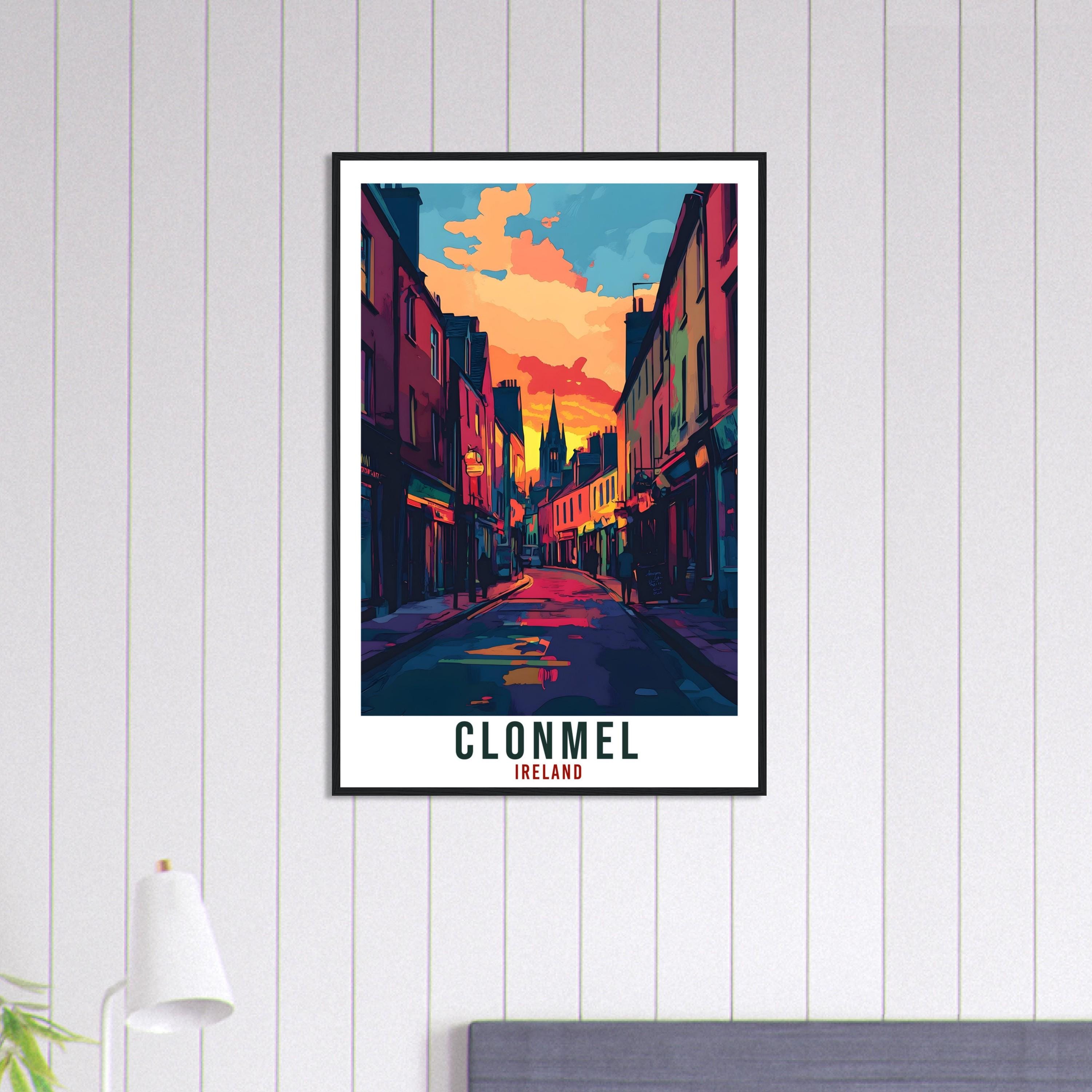Clonmel Travel Print Ireland Home Decor Clonmel Wall Art Gift Wall Hanging Art Lover Clonmel Irish Artwork Travel Poster Ireland Travel Art