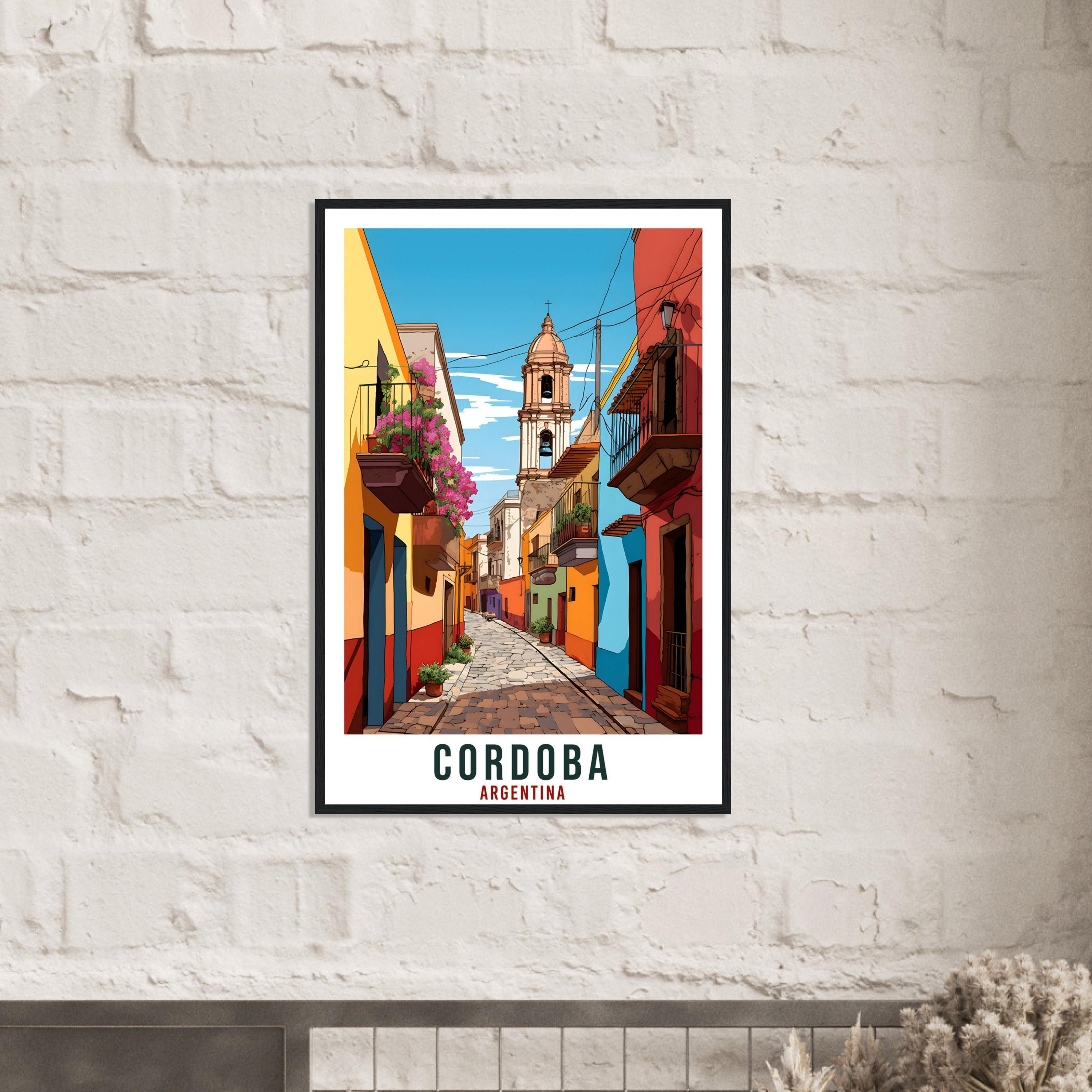 Cordoba Travel Poster Wall Art Cordoba Argentina City Landscape Artwork Cordoba Art Gifts Cordoba Travel Print Argentinian Art Lovers Gift