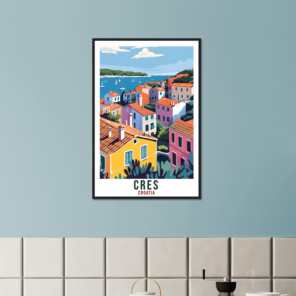 Cres Island Travel Print Croatia Wall Art Wall Hanging Home Décor Cres Gift Croatia Landmark Artwork Gift Cres Croatia Holiday Travel Poster