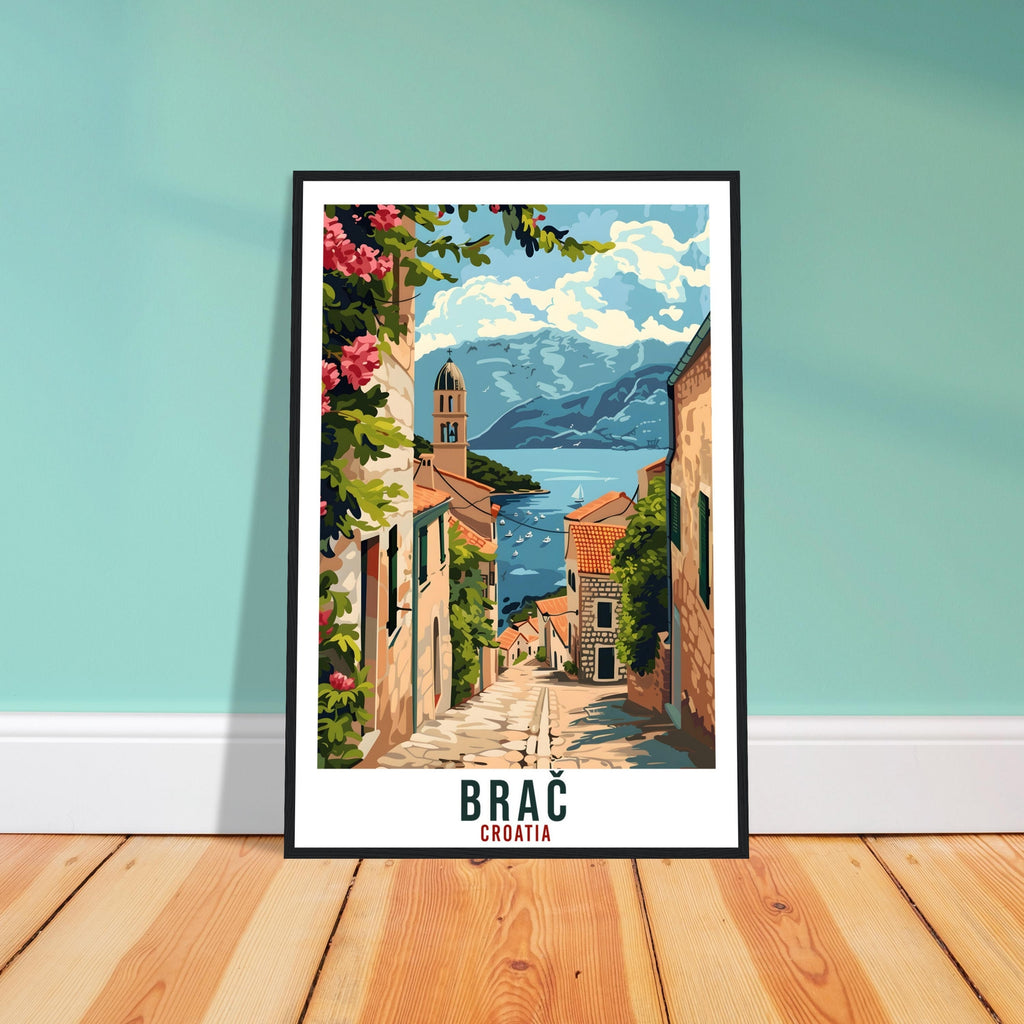 Brač Travel Print Croatia Wall Art Wall Hanging Home Décor Brač Gift Croatia Landmark Artwork Gift Brač Island Croatia Holiday Travel Poster