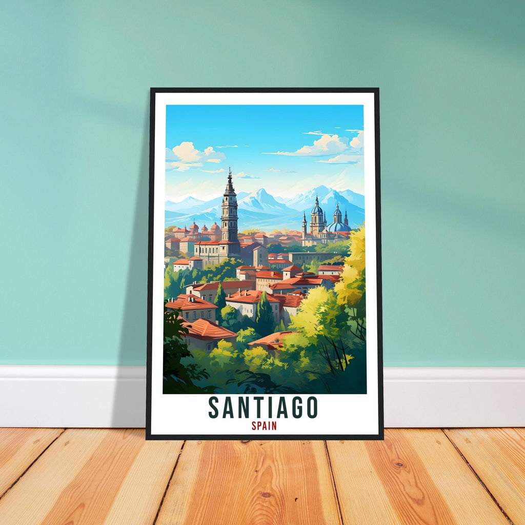 Santiago Travel Print Spain Home Decoration Santiago Spanish City Wall Art Gift Wall Hanging Art Lover Spain Artwork Santiago Travel Poster