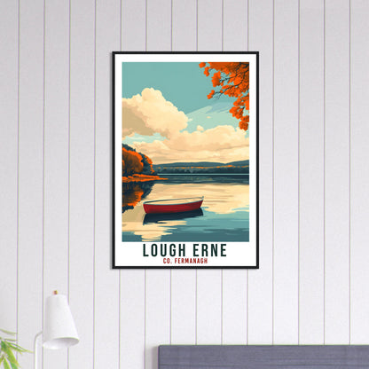 Lough Erne Travel Print Fermanagh Home Decor Lough Erne Wall Art Wall Hanging Art Lover Artwork Travel Poster Northern Ireland Travel Art