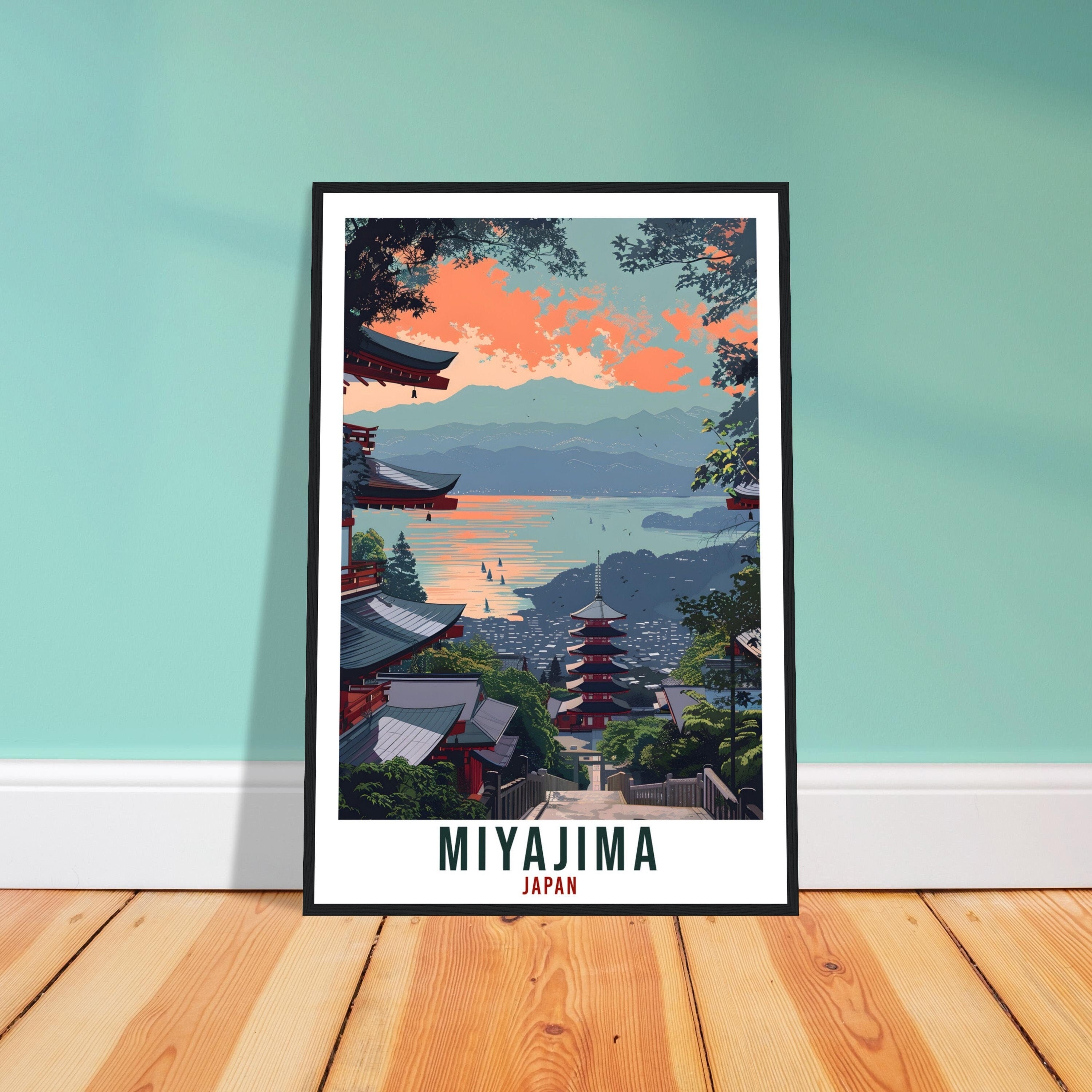 Miyajima Travel Print Japan Home Decoration Wall Art Gift Wall Hanging Art Lover Japanese Artwork Japan Miyajima Travel Poster City Print