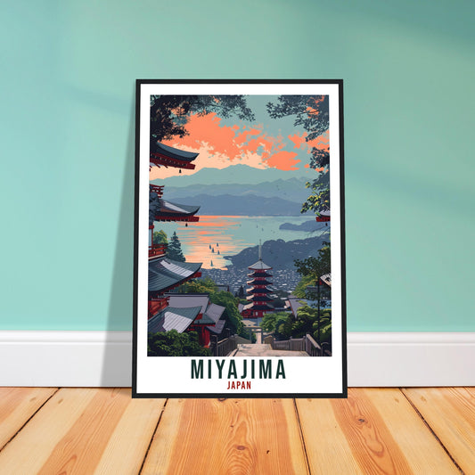 Miyajima Travel Print Japan Home Decoration Wall Art Gift Wall Hanging Art Lover Japanese Artwork Japan Miyajima Travel Poster City Print