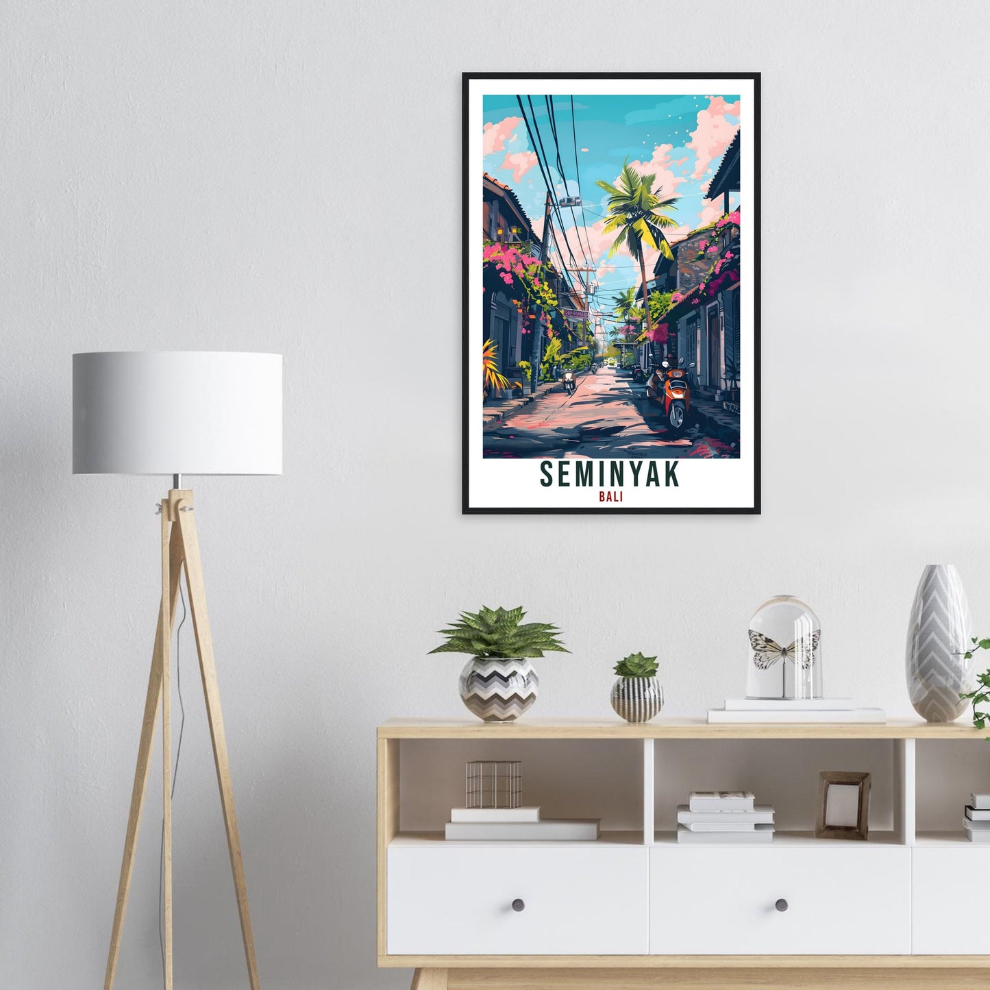Seminyak Bali Travel Print Bali Wall Art Wall Hanging Home Décor Seminyak Gift Landmark Artwork Travel Art Indonesia Seminyak Travel Poster