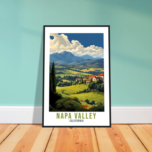 Napa Valley Travel Print Napa Valley Wall Art Wall Hanging Napa Valley Gift Travel Poster California Art Lover Gift Napa Valley Vineyards