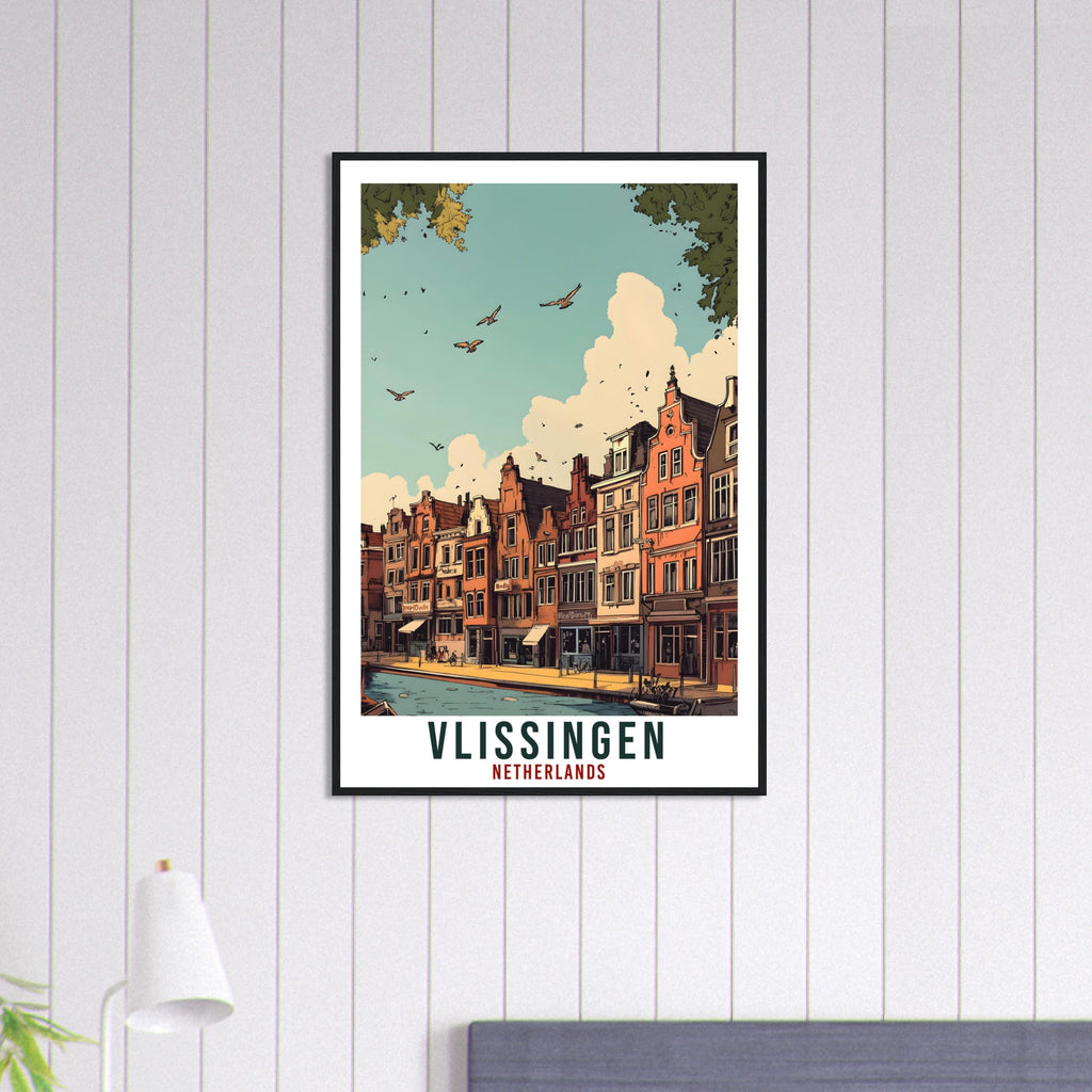 Vlissingen Travel Print Netherlands Decor Vlissingen Wall Art Gift Wall Hanging Vlissingen Dutch Artwork Travel Poster Holland Travel Art