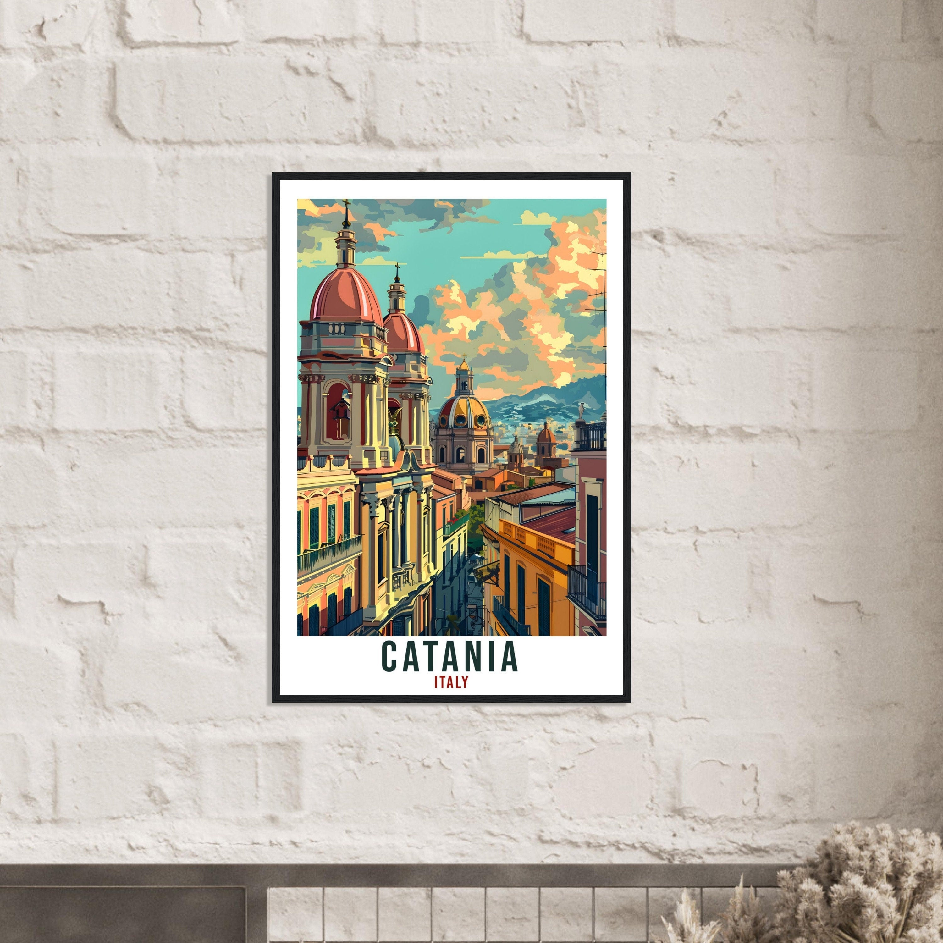 Catania Travel Print Italy Wall Art Wall Hanging Home Living Décor Catania Gift Art Lovers Gift Sicily Artwork Gift Italian Travel Poster