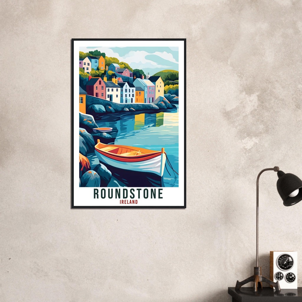 Roundstone Travel Print Ireland Home Decor Roundstone Wall Art Gift Wall Hanging Art Lover Roundstone Irish Artwork Travel Poster Ireland
