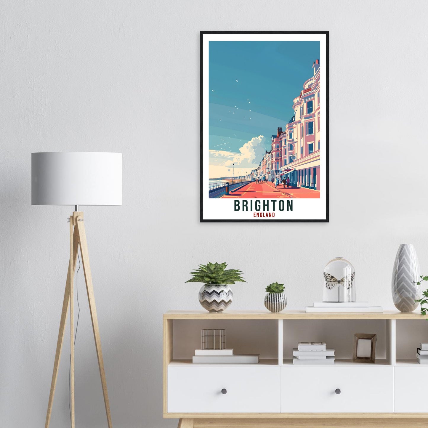 Brighton Travel Print Wall Art Wall Hanging Home Living Décor Brighton Coast Art Lovers Gift UK Artwork Gift Print England Travel Poster