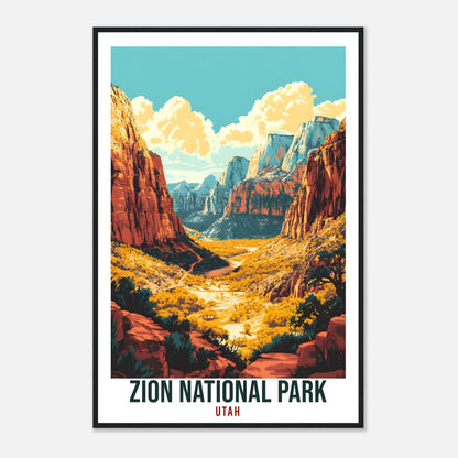 Zion National Park Utah USA Travel Print Wall Art Wall Hanging Home Décor Zion National Park Gift Travel Art USA Utah Artwork Travel Poster
