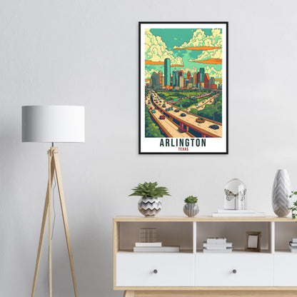 Arlington Travel Print Texas Home Decoration USA City Wall Art Gift Wall Hanging Art Lover Texas Artwork Arlington Travel Poster