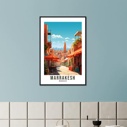 Marrakesh Travel Print Morocco Home Decor Marrakesh Wall Hanging Marrakesh Artwork Gift Marrakesh Travel Poster Moroccan Artwork African Art