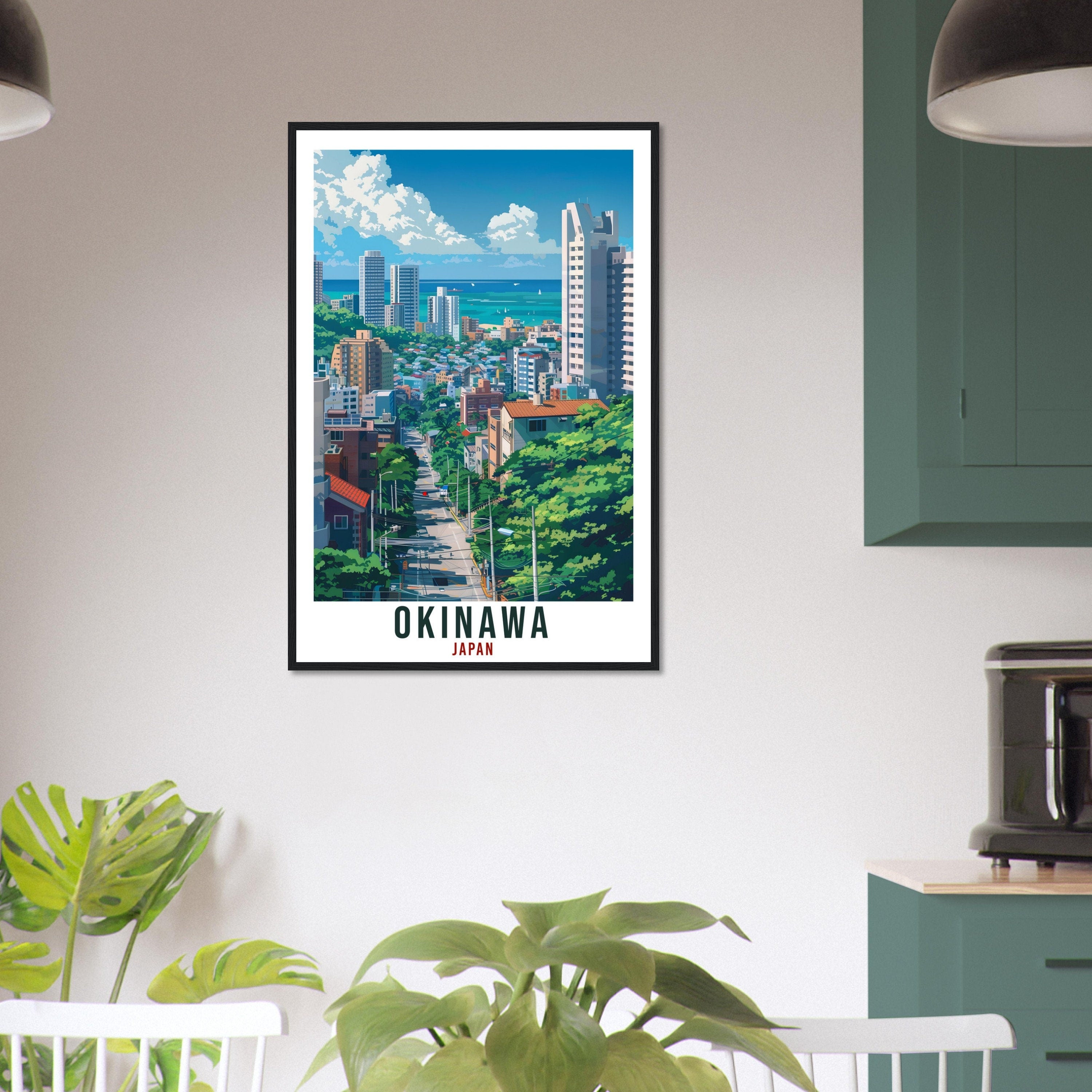 Okinawa Travel Print Japan Home Decoration Wall Art Gift Wall Hanging Art Lover Japanese Artwork Japan Okinawa Travel Poster Cityscape Print