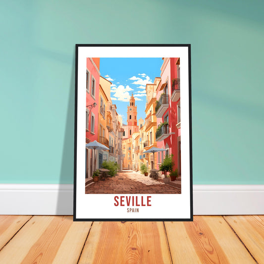 Seville Travel Poster Wall Art Seville Wall Hanging Home Décor Seville Gift Art Lovers Spain Art Lovers Seville Print Spain Wall Art Deco