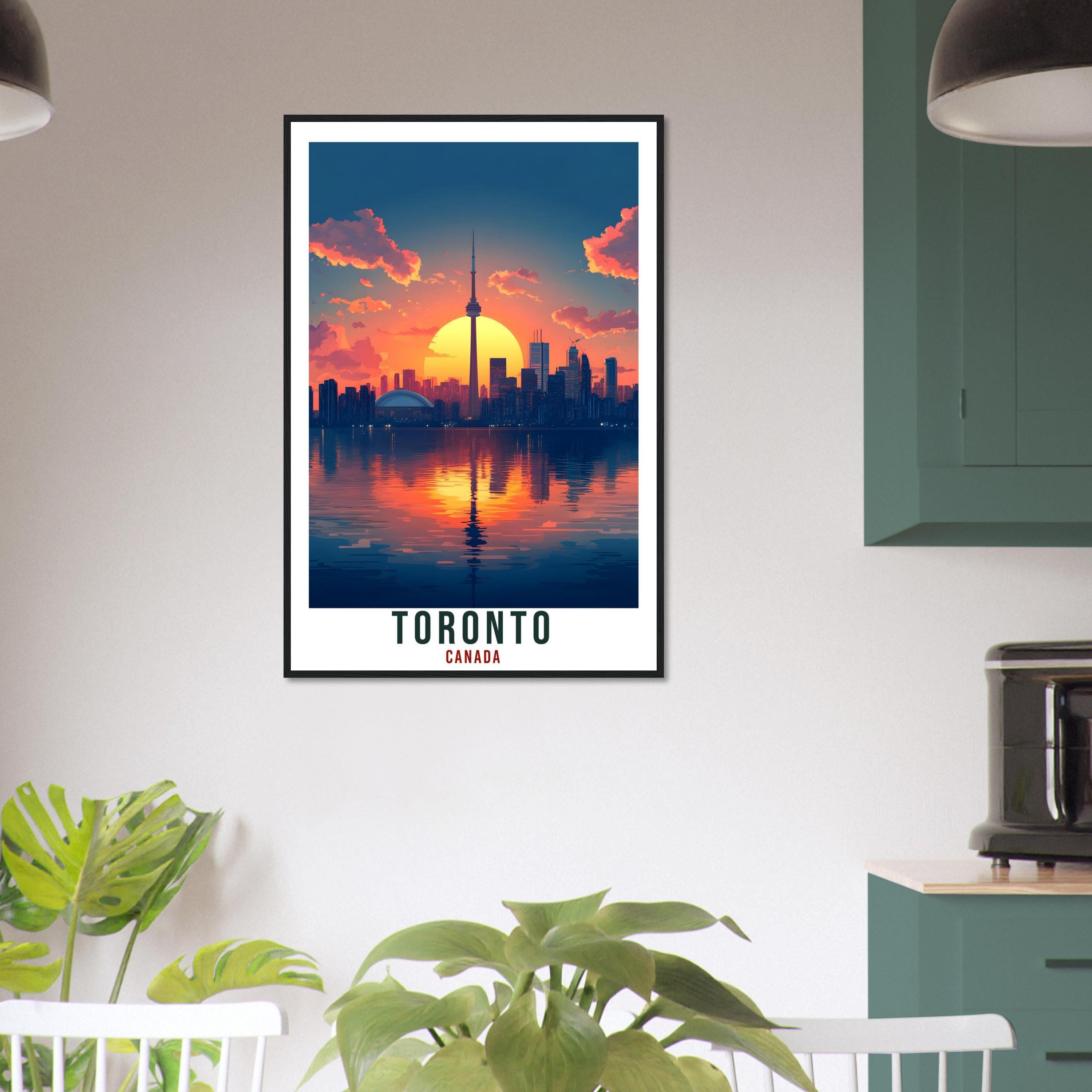 Toronto Travel Print Canada Home Decor Toronto Wall Art Gift Wall Hanging Art Lover Toronto Canadian Artwork Travel Poster Ontario Artwork