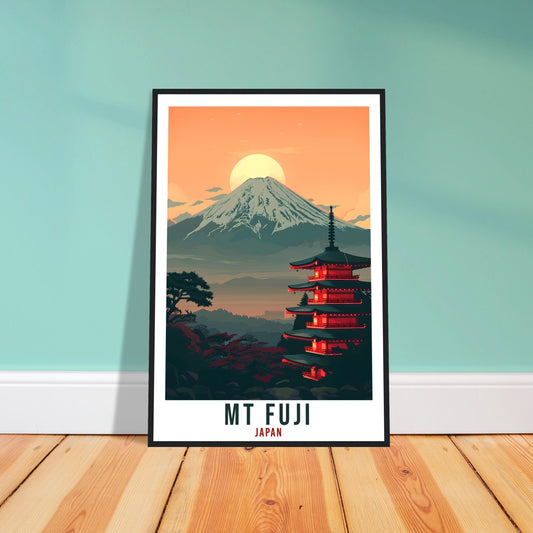 Mt Fuji Travel Print Japan Home Decoration Mount Fuji Wall Art Gift Wall Hanging Art Lover Japanese Artwork Japan Mt Fuji Travel Poster