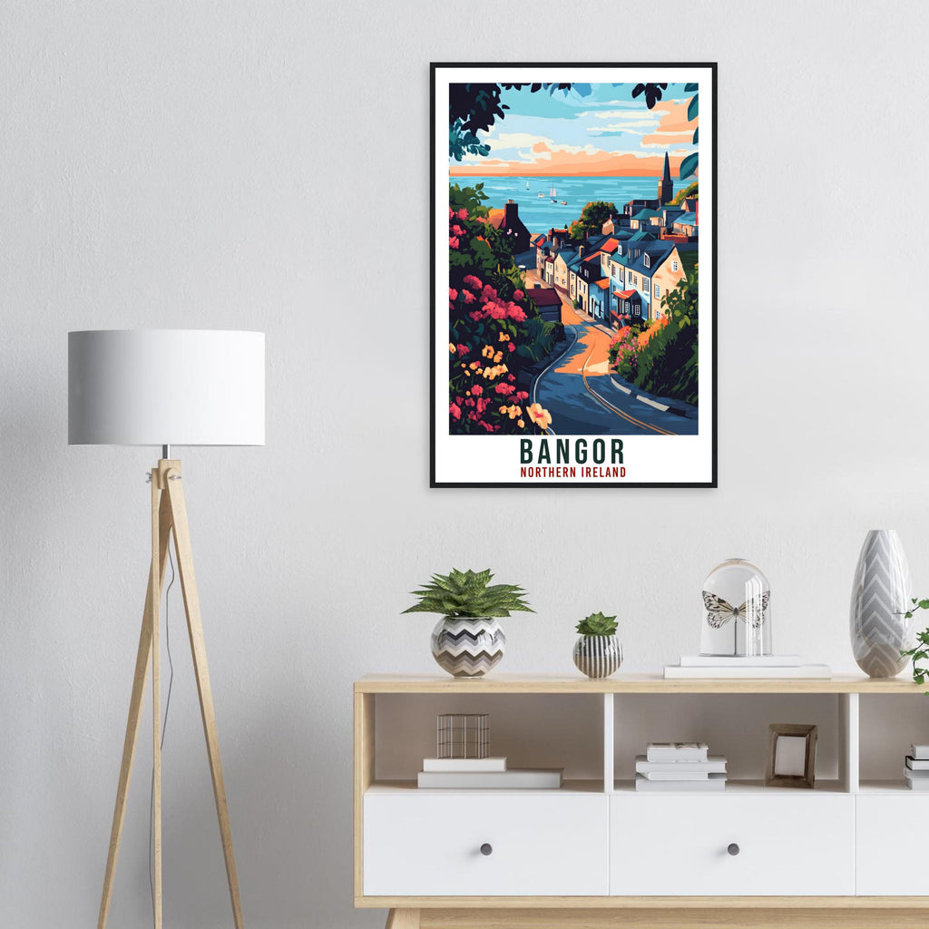 Bangor Travel Print Northern Ireland Home Decor Bangor Wall Art Wall Hanging Art Lover Irish Artwork Travel Poster Bangor NI Travel Art