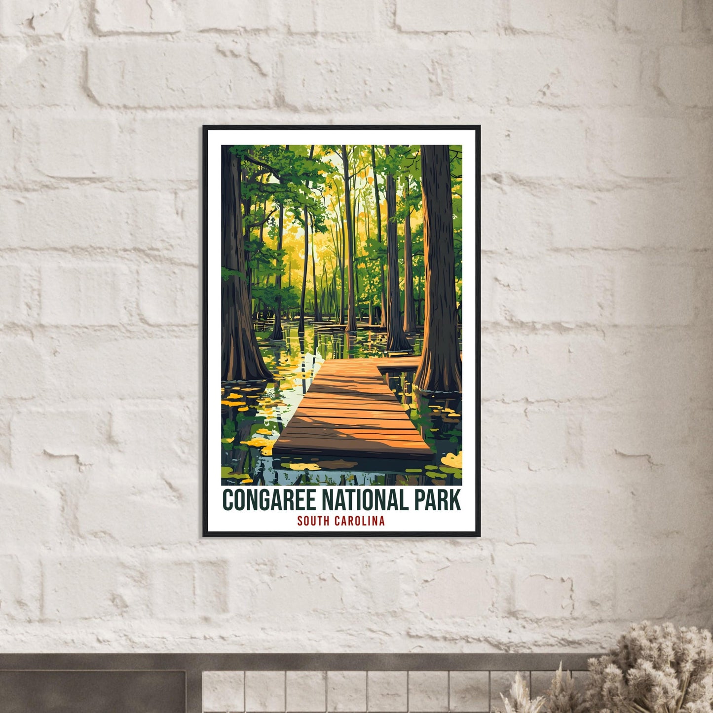 Congaree National Park South Carolina USA Travel Print Wall Art Wall Hanging Home Décor Congaree Gift Travel Art USA Artwork Travel Poster