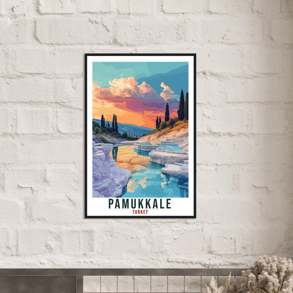 Pamukkale Travel Print Turkey Home Decor Pamukkale Turkish Wall Art Gift Wall Hanging Art Lover Turkey Artwork Pamukkale Travel Poster