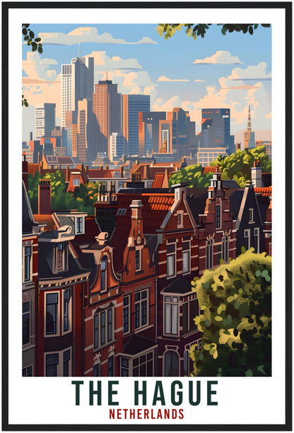 The Hague Travel Print Holland Wall Art Wall Hanging Home Décor The Hague Gift Art Lovers Gift Dutch Artwork The Netherlands Travel Poster